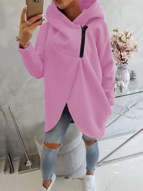 Bequemer Kapuzenpullover mit Reißverschluss