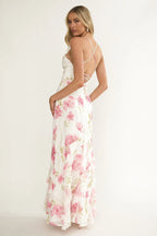 Charlisa – Maxikleid mit Rüschen und Blumenmuster