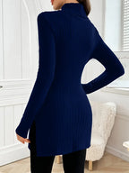 Eleganter Langärmeliger Pullover Mit Schmaler Passform Für Den Herbst