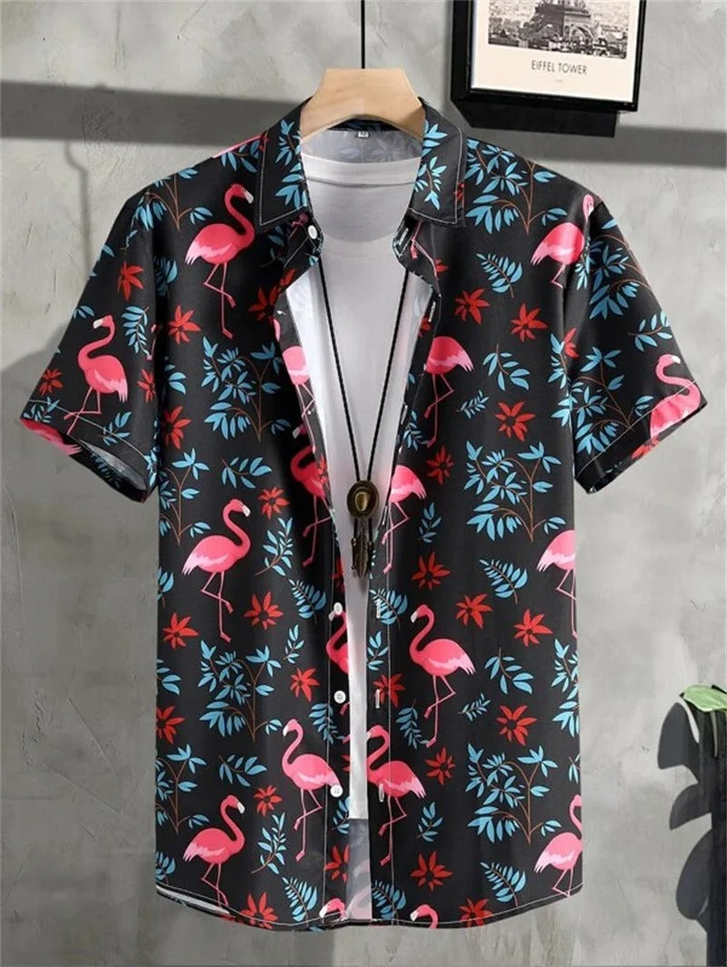 TropicWave Palmprint Hemd – Frisch und Elegant für Herren