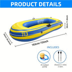 Aufblasbares Angelboot-Set – Leichtes 2-Personen PVC-Boot inklusive Paddeln