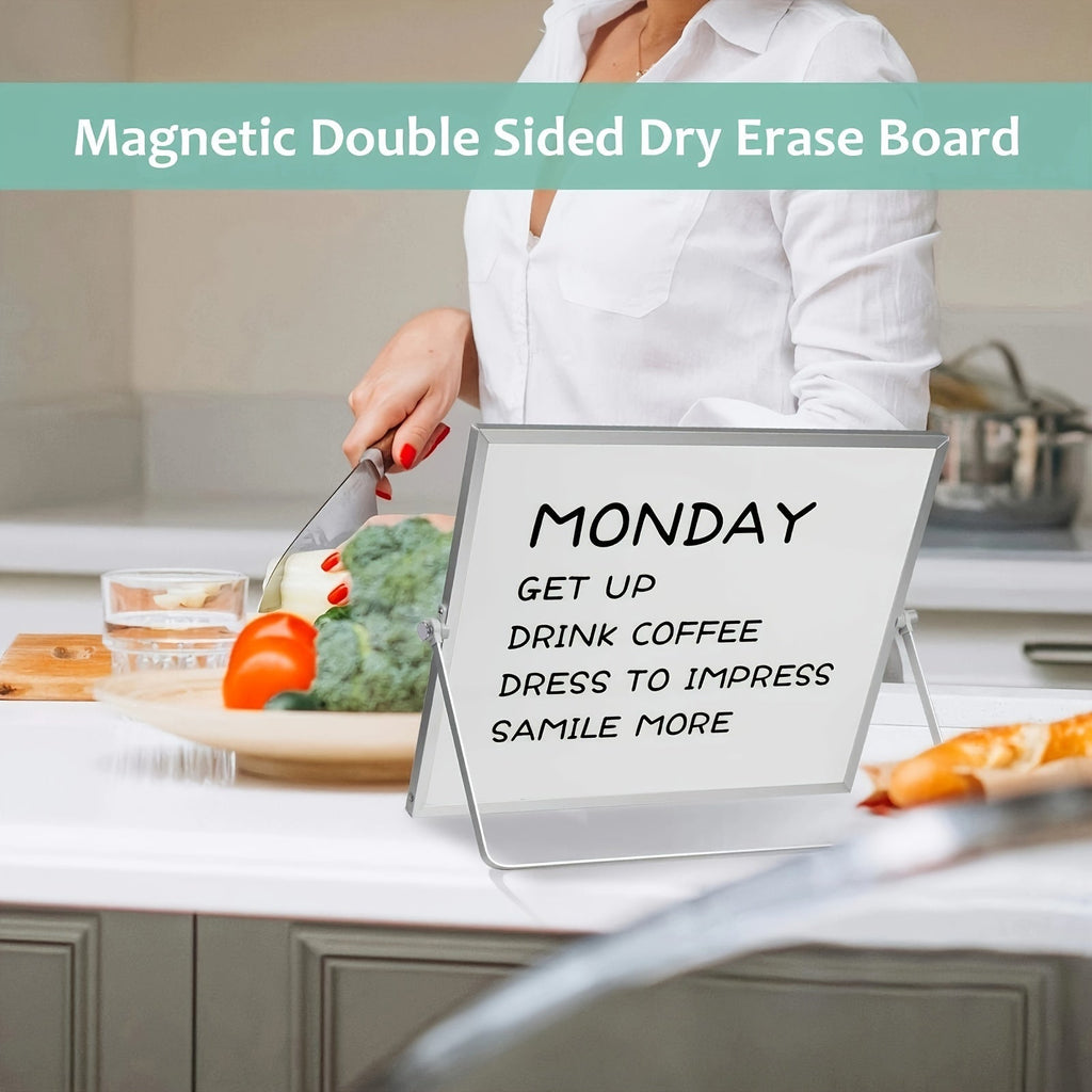 MagniBoard Magnetisches Whiteboard – Tragbar sowie beidseitig mit Ständer