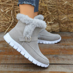Warme Samt-Schneestiefel für Damen – Komfortabel und Elegant