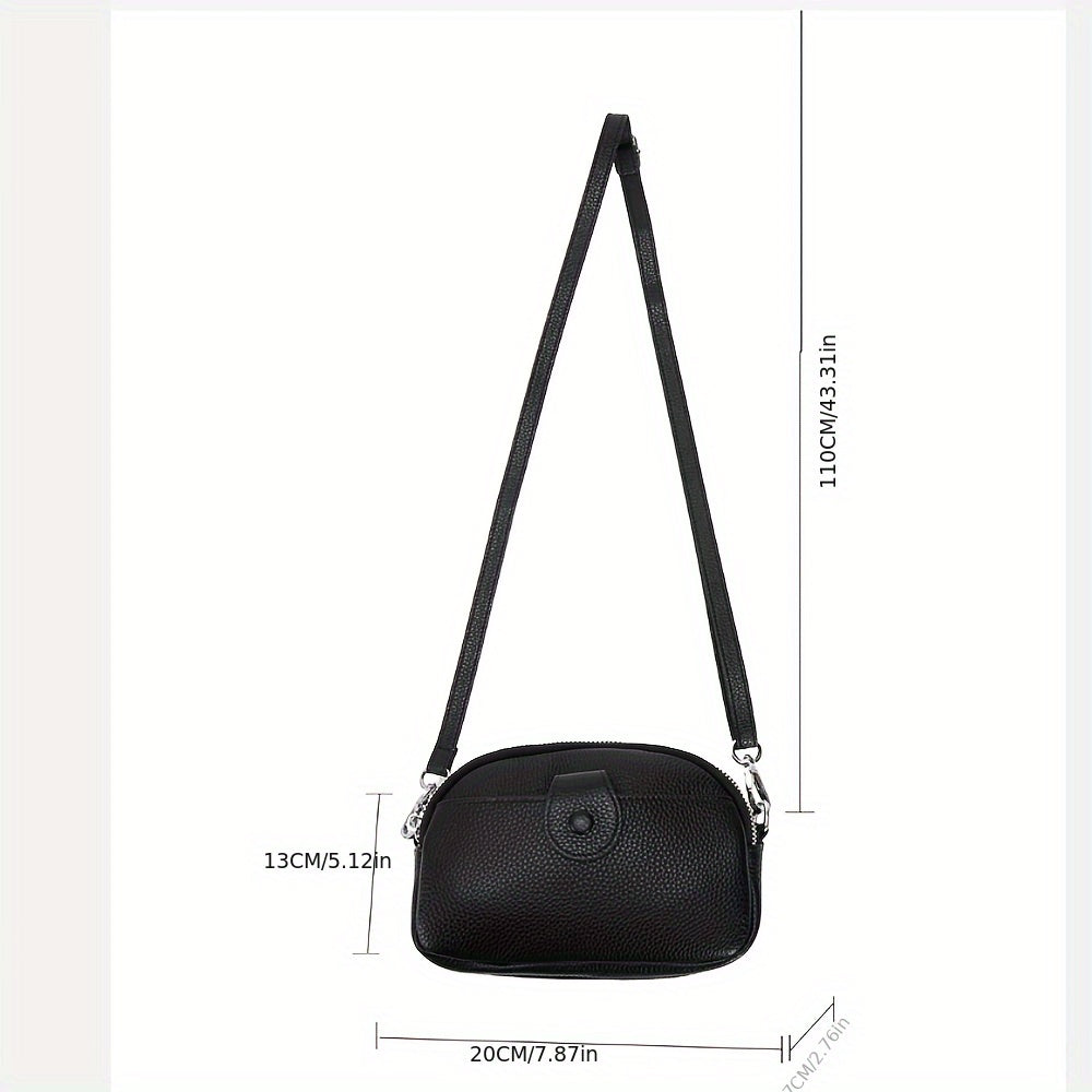 Große Kapazität Vintage Crossbody Tasche – Echtleder inklusive mehreren Fächern