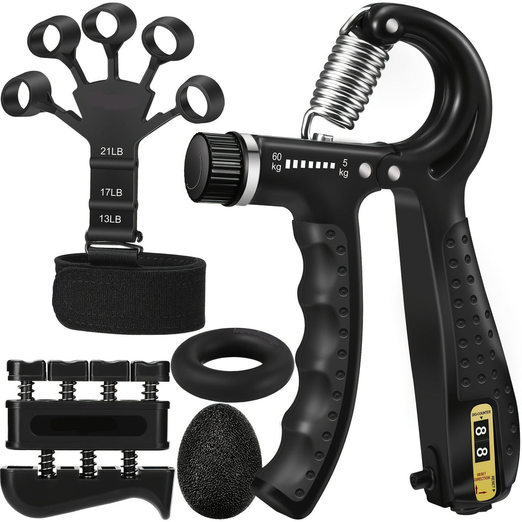 PowerGrip Handtrainer Set – 5-in-1 für Starke Hände sowie Unterarme