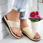 Komfortable Plattform Zehen-Trennsandalen: Sommer-Essential