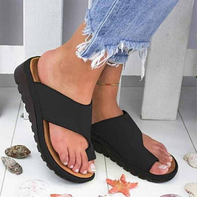 Komfortable Plattform Zehen-Trennsandalen: Sommer-Essential