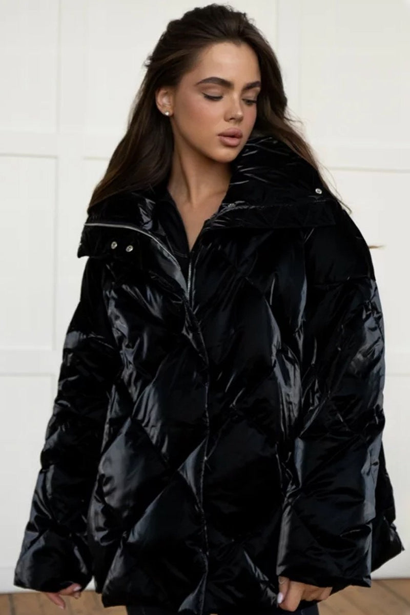 Locker geschnittene Jacke mit Baumwolle
