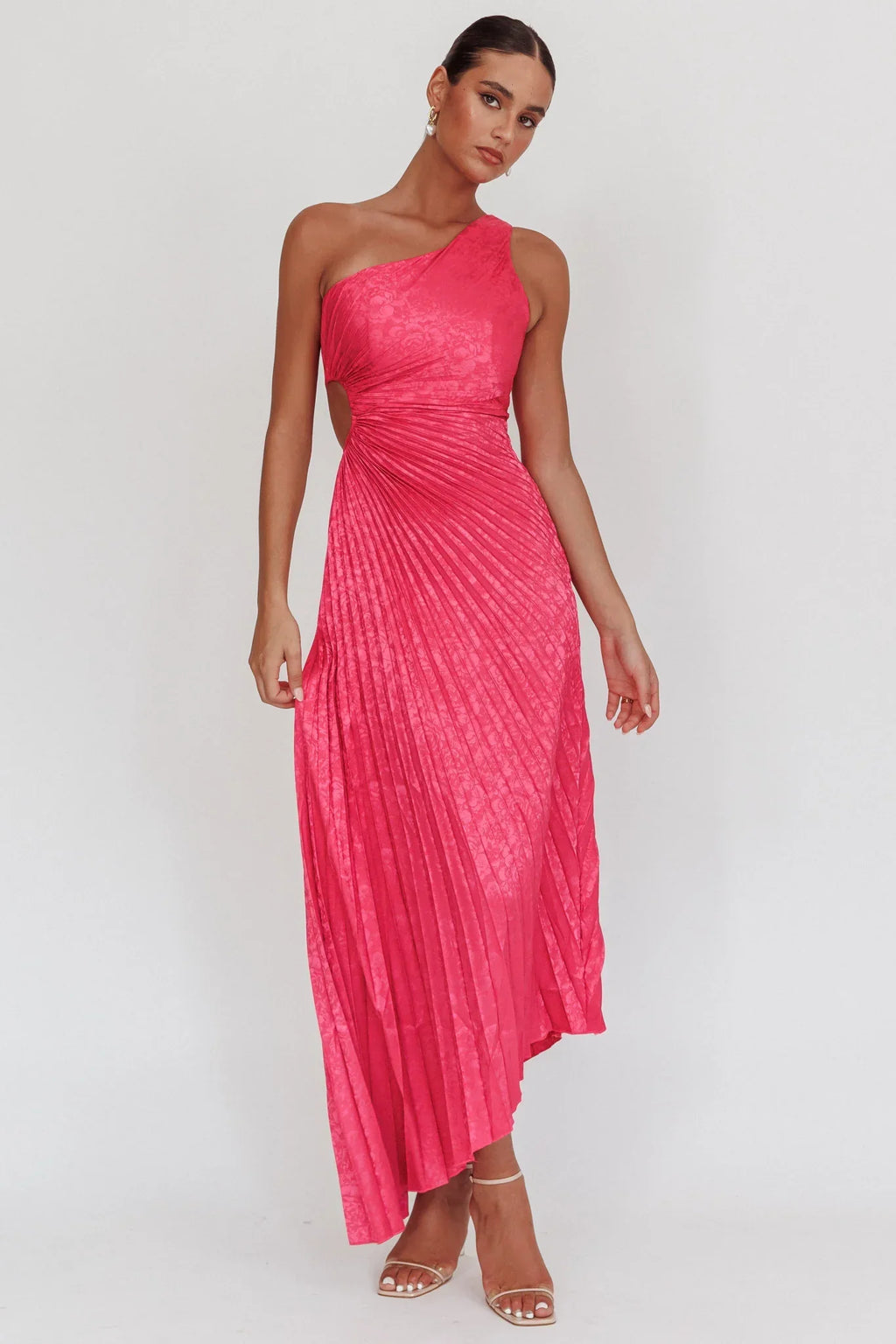 Amelie – Maxikleid mit One-Shoulder-Design und Cut-outs