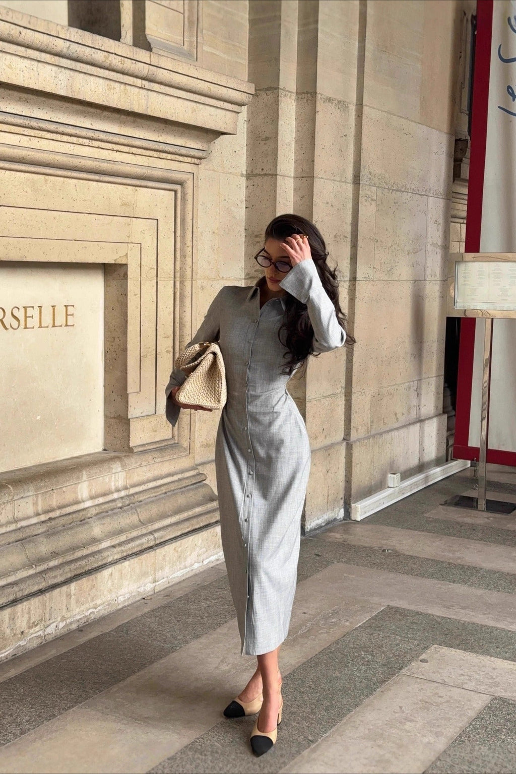 Midikleid mit langen Ärmeln