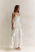 Sweet – Maxikleid mit offenem Rücken und Volants