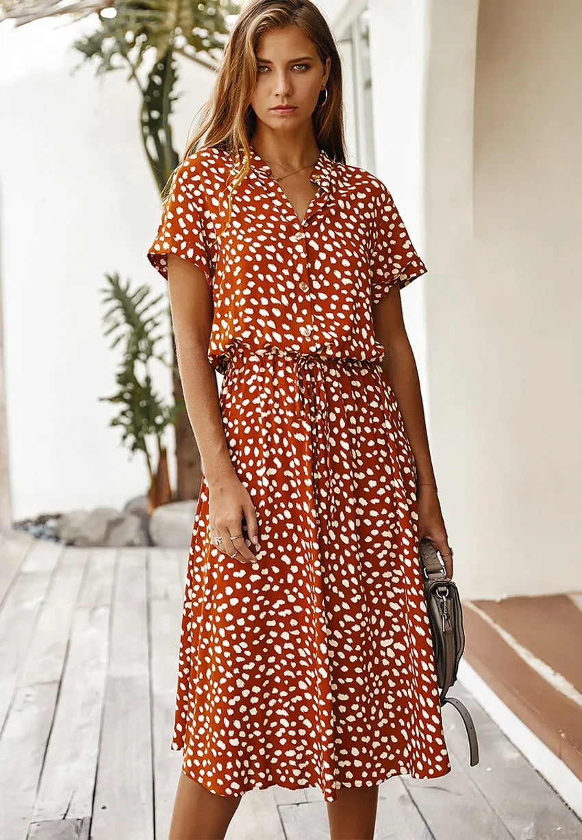 Daniella Midi Kleid – Elegant sowie Leicht für Sonnige Momente