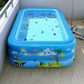 Ozean Splash Aufblasbares Kinderbecken: Dickes PVC für Spaß im Garten