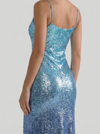 Gradient – Maxikleid mit Pailletten