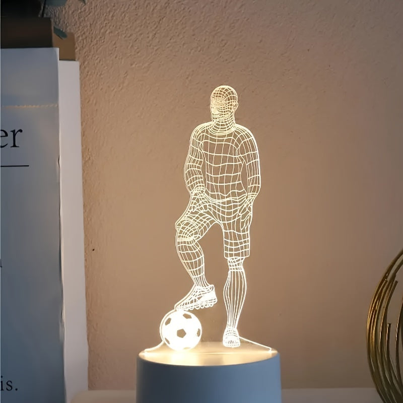 Fußballer 3D-Lampe – Ideal für eine sportliche Atmosphäre