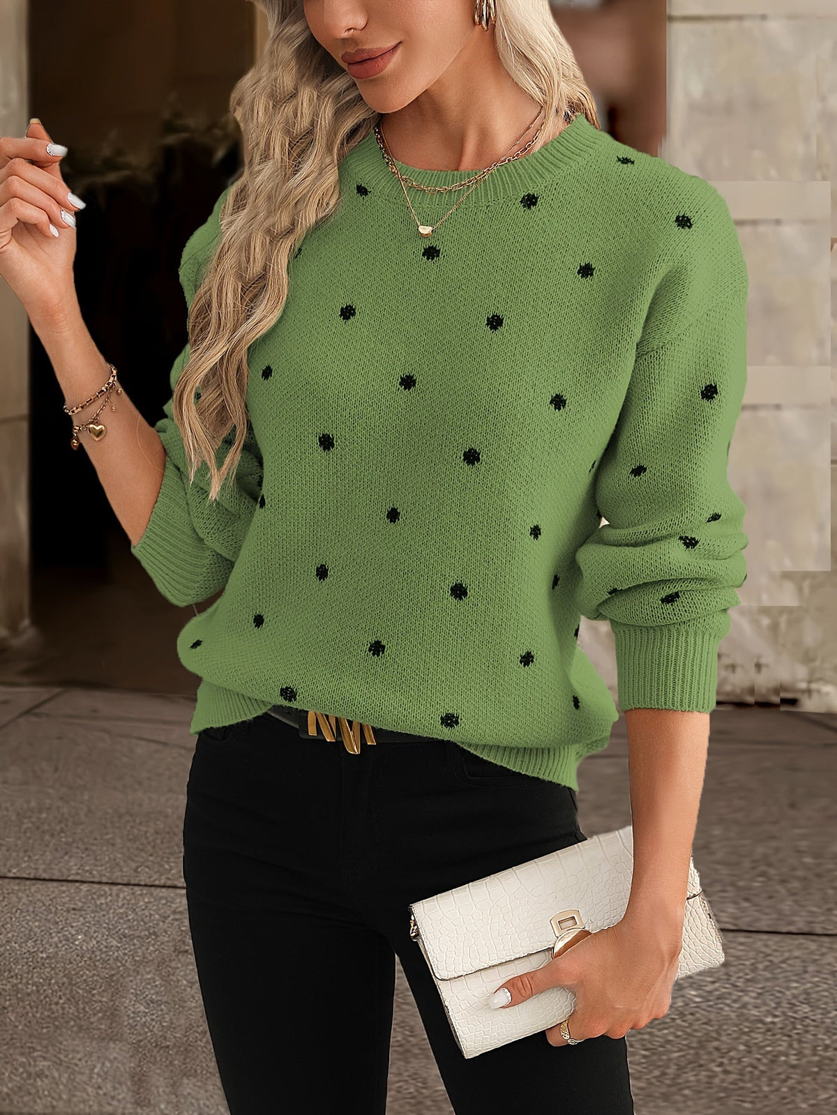 Zara Polka-Dot Pullover – Lässig und Modisch für Damen im Herbst und Winter