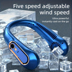 Wiederaufladbarer USB-Nackenventilator für kraftvolle, leise Kühlung – Ideal für den Einsatz im Freien und drinnen