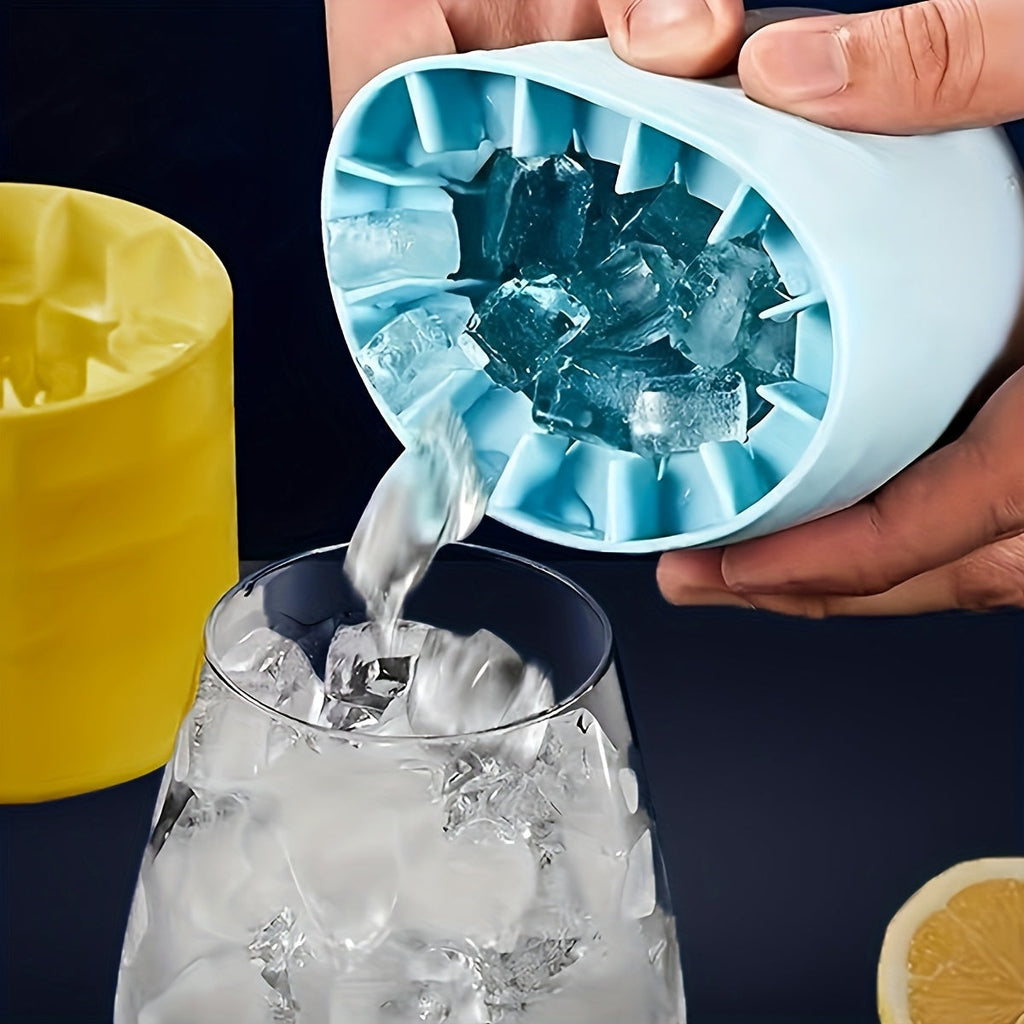 Silikon Zylindrische Eisform mit Herausnehmbarem Eisbehälter für Kalte Getränke