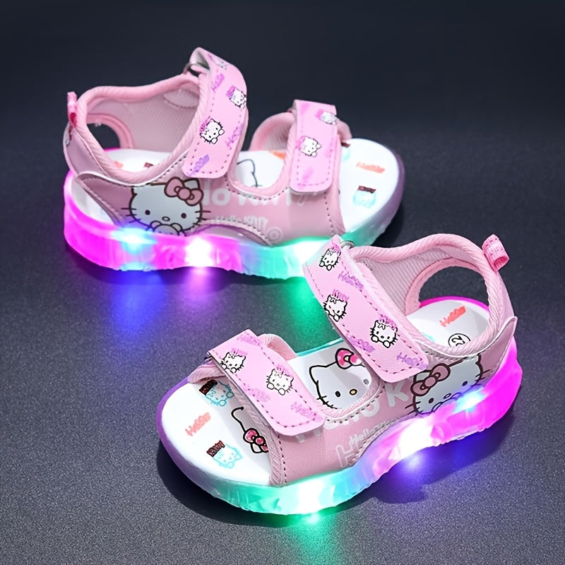Sanrio Leuchtende Mädchen-Sandalen – Bequeme sowie Atmungsaktive Sommerschuhe