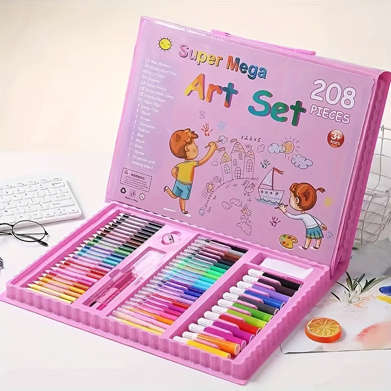 Komplettes 208-teiliges Kunstset: Professionelle Qualität für junge Kreative