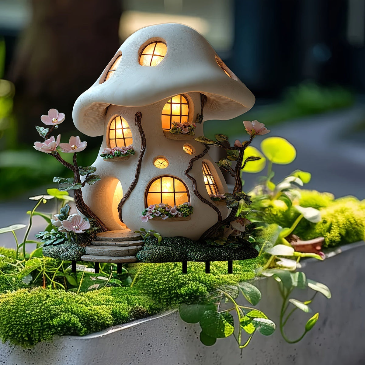Verzaubertes Gartenhaus-Skulptur: Eine Magische Atmosphäre für deinen Garten