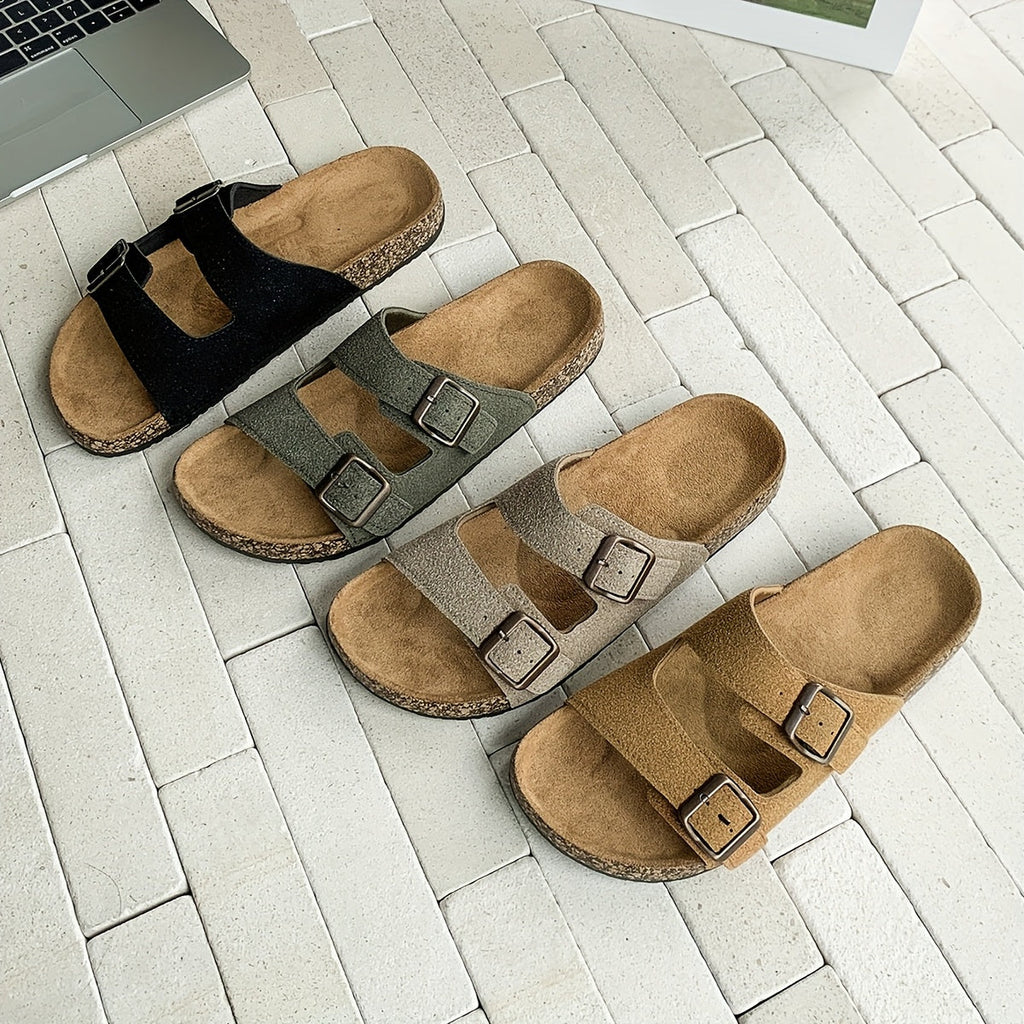 Retro-Sandalen mit doppelten verstellbaren Schnallen für Herren – Komfortabel und elegant für Herren