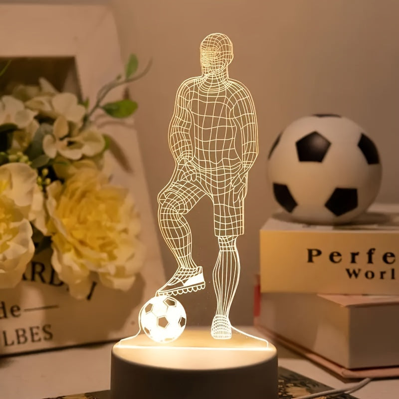 Fußballer 3D-Lampe – Ideal für eine sportliche Atmosphäre