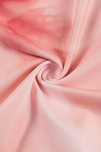 Figurbetontes Maxikleid mit Raffung und Blumenmuster in Rosa