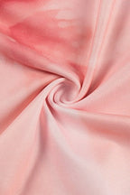 Figurbetontes Maxikleid mit Raffung und Blumenmuster in Rosa