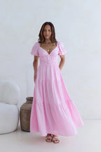 Butterfly – Maxikleid mit Puffärmeln