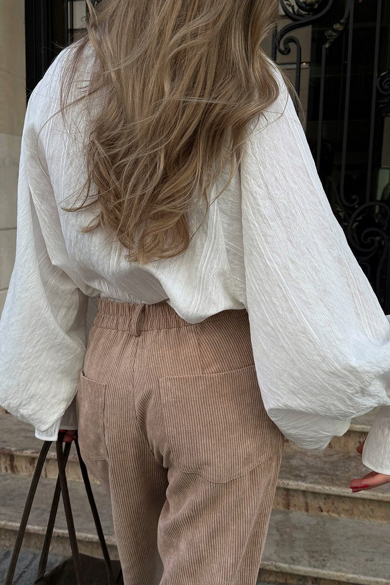 Hose mit weitem Bein und Baumwolle