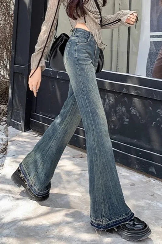 Figurbetonte Jeans in Schwarz-Grau