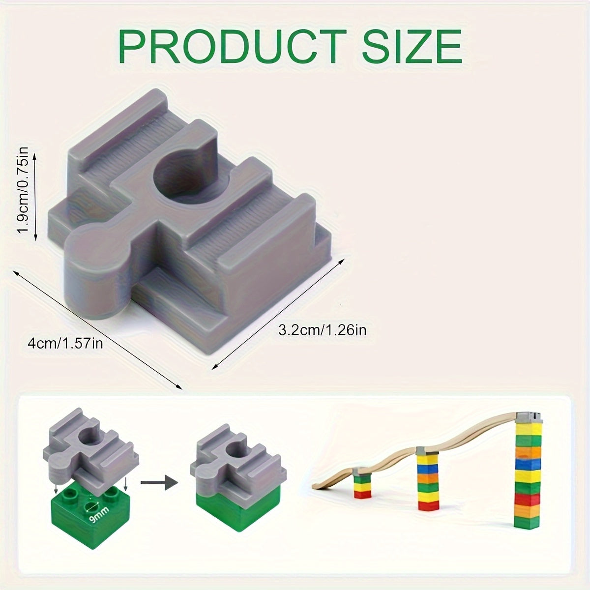 Set von 7-14 Bunt Holzgleisadaptern: Verstellbare Verbinder für den Modellbau