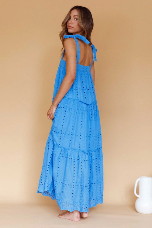 Brynna – Maxikleid mit Stickerei