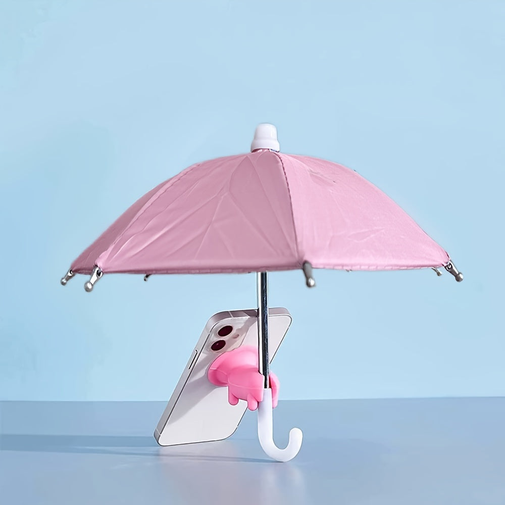 MiniSmart Regenschirm – Smartphone Sonnen- sowie Regenschutz mit Saugnapfhalter