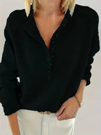 Solider Pullover Mit Halber Knopfleiste