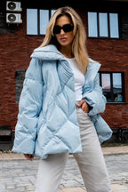 Locker geschnittene Jacke mit Baumwolle