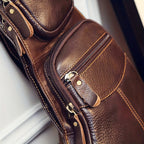 Vintage Klassische Leder Slingtasche – Kompakt und Haltbar