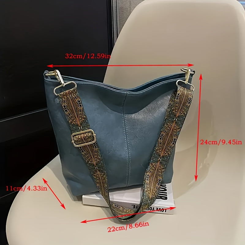 Breite Geometrische Tasche – Große Kapazität Crossbody inklusive Retro-Vibe