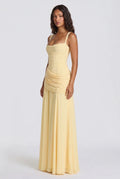 Flowing – Wickel-Maxikleid mit Korsett-Schnürung