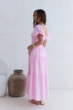 Butterfly – Maxikleid mit Puffärmeln