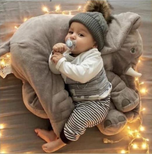 Elephant Snuggle Baby Kissen – Weich, Kuschelig und Bequem