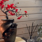 Zen Blossom Wasser-Vase – Beruhigende Bonsai-Dekoration inklusive Brunnen