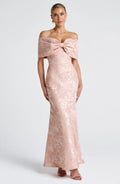 Damen Abendkleid mit Spitze und schulterfreiem Ausschnitt