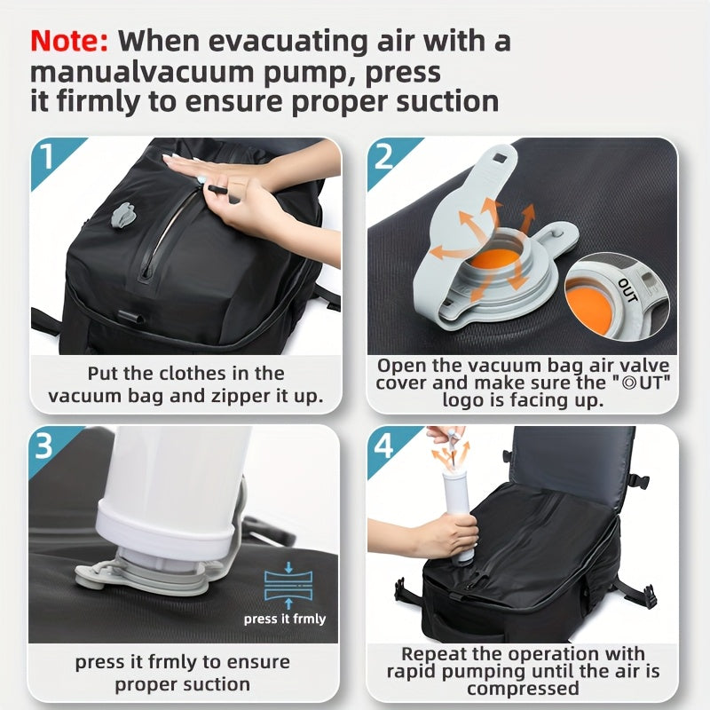 Intelligente Vakuum Rucksack – Platzsparend und Geräumig für Reisen