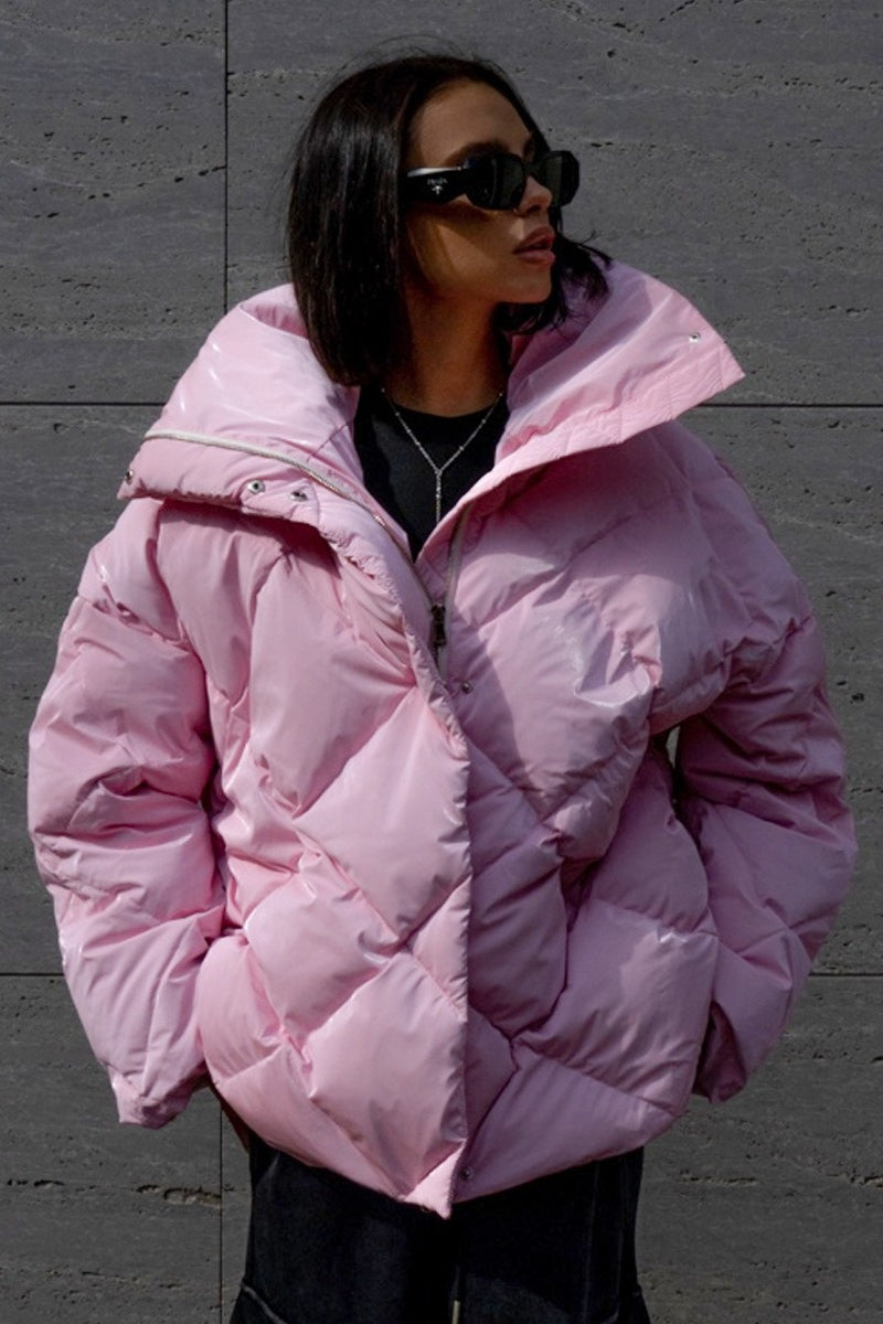 Locker geschnittene Jacke mit Baumwolle
