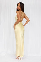 Samara – Satin-Maxikleid