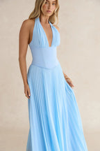 Paradise – Spitzen-Maxikleid mit Neckholder und Korsett-Schnürung