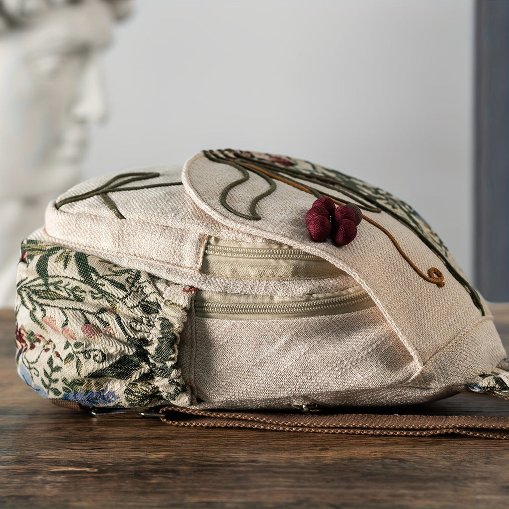 EthnoCharm Stickerei Rucksack – Künstlerisch und Funktional