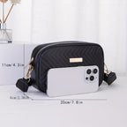 Elegante leicht Damenhandtasche – Gestreift und Gepolstert mit Goldener Hardware